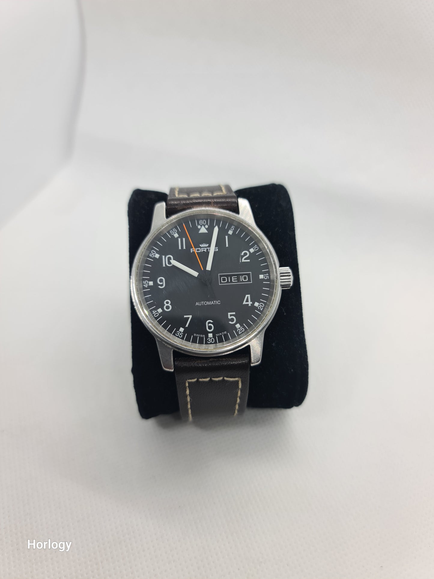 Fortis Flieger Watch Automatic Date Mens 40.5mm Swiss Made